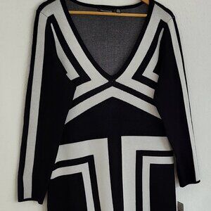 Nina Leonard, L/S Casual Dress, Scoop Neck, NWT, L